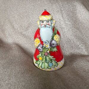 Festive Santa Claus Ornament Figurine - Red and Green